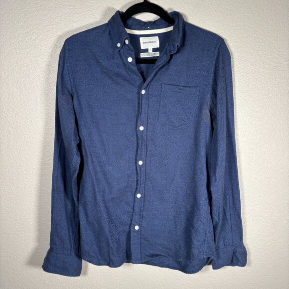 Norse Projects Blue Long Sleeve Pocket Cotton Button Down Shirt Size S - Picture 1 of 7